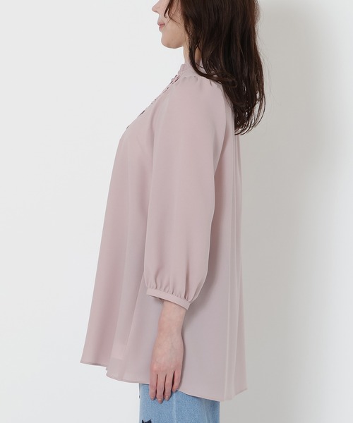 Rose Tiara（ローズティアラ）の「【手洗いOK】ケミカルレース切替ブラウス（シャツ/ブラウス・レディース・ワインレッド/ブラック/ベージュ・46/38/42）」の17枚目の写真