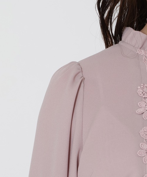 Rose Tiara（ローズティアラ）の「【手洗いOK】ケミカルレース切替ブラウス（シャツ/ブラウス・レディース・ワインレッド/ブラック/ベージュ・46/38/42）」の21枚目の写真