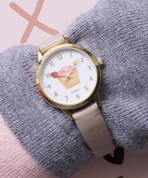 SETUP7（セットアップセブン）の「【SETUP7】DESERTS WATCH スイーツ柄 ショートケーキ/カップケーキ/プリン/いちご  GY096 FW（アナログ腕時計・レディース・グレー/ホワイト/ブラウン・FREE）」の17枚目の写真