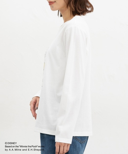 Honeys(ハニーズ)の「プーさん/長袖Tシャツ(Tシャツ/カットソー・レディース・グリーン/オフホワイト/スミクロ/ベージュ・L/LL/M)」の7枚目の写真