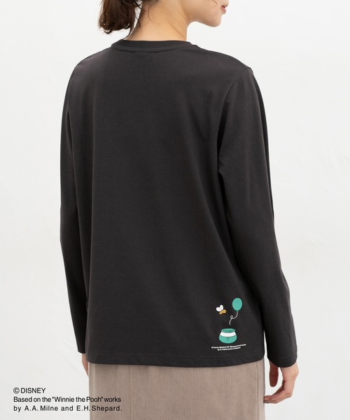 Honeys(ハニーズ)の「プーさん/長袖Tシャツ(Tシャツ/カットソー・レディース・グリーン/オフホワイト/スミクロ/ベージュ・L/LL/M)」の14枚目の写真
