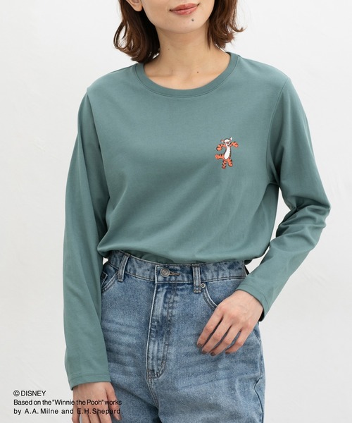 Honeys(ハニーズ)の「プーさん/長袖Tシャツ(Tシャツ/カットソー・レディース・グリーン/オフホワイト/スミクロ/ベージュ・L/LL/M)」の19枚目の写真