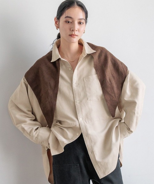 LOWRYS FARM（ローリーズファーム）の「サンカクストール　579535（ストール/ショール・レディース・ブラウン/グレー/レッド・FREE）」の3枚目の写真