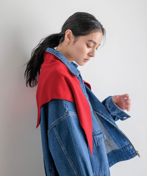 LOWRYS FARM（ローリーズファーム）の「サンカクストール　579535（ストール/ショール・レディース・ブラウン/グレー/レッド・FREE）」の18枚目の写真