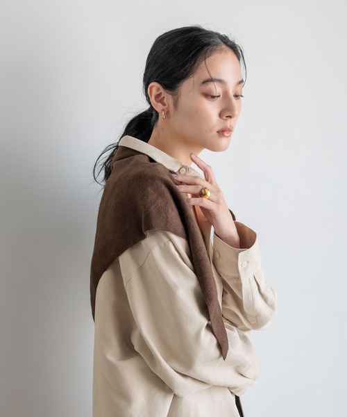 LOWRYS FARM（ローリーズファーム）の「サンカクストール　579535（ストール/ショール・レディース・ブラウン/グレー/レッド・FREE）」の22枚目の写真