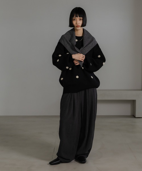 LOWRYS FARM（ローリーズファーム）の「サンカクストール　579535（ストール/ショール・レディース・ブラウン/グレー/レッド・FREE）」の4枚目の写真