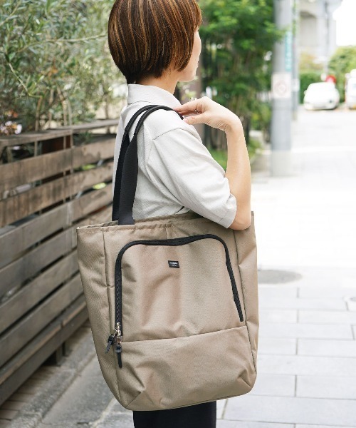 STANDARD SUPPLY(スタンダードサプライ)の「スタンダードサプライ / EFFECT エフェクト / ESSENTIAL TOTE エッセンシャルトート(トートバッグ・レディース・ブラック/ベージュ/グレー・FREE)」の2枚目の写真