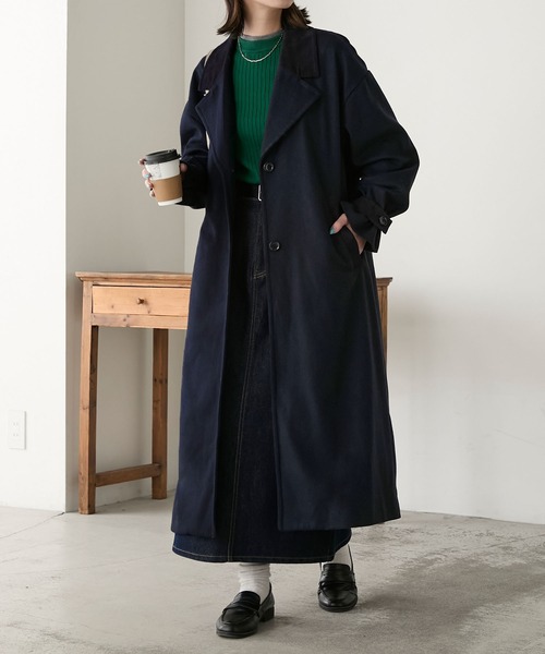 BONLECILL（ボンルシール）の「襟コーデュロイリバーメルトンロング