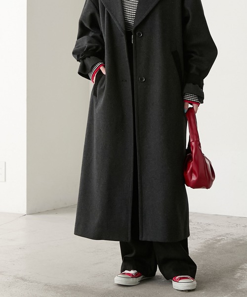 BONLECILL（ボンルシール）の「襟コーデュロイリバーメルトンロング