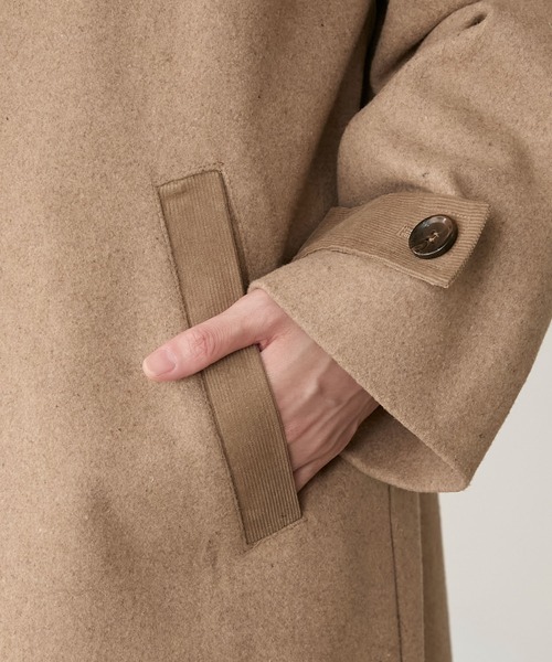 BONLECILL（ボンルシール）の「襟コーデュロイリバーメルトンロング