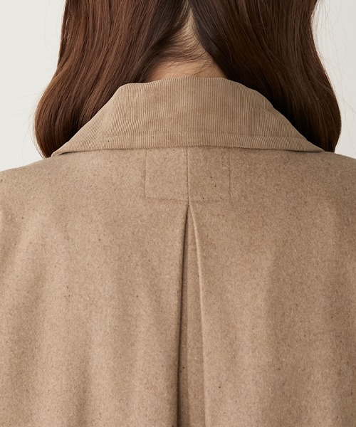 BONLECILL（ボンルシール）の「襟コーデュロイリバーメルトンロング