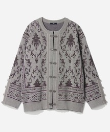 メタルボタンダマスクニットカーディガン(HARE)