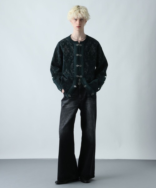 HARE（ハレ）の「メタルボタンダマスクニットカーディガン(HARE)（カーディガン/ボレロ・メンズ・グレー/グリーン/ブラック/グレー系その他・FREE）」の10枚目の写真