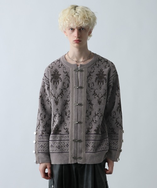 R*O様 メタルボタンダマスクニットカーディガンHARE フリーサイズブラック メタルボタンダマスクニットカーディガン(HARE)（カーディガン