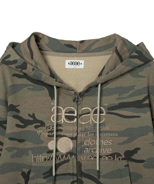 aeae パーカー WEB LOGO CROP HOOD ZIP UP WEB LOGO CROP HOOD ZIP UP（パーカー）｜aeae