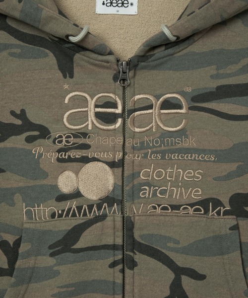 WEB LOGO CROP HOOD ZIP UP（パーカー）｜aeae
