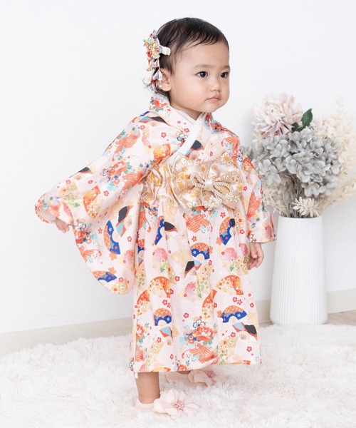 セール】3WAY ちりめん 2ピースベビー着物（着物）｜SweetMommy
