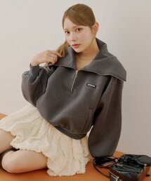 ハーフジップ」に該当するグレー/灰色系のファッション通販
