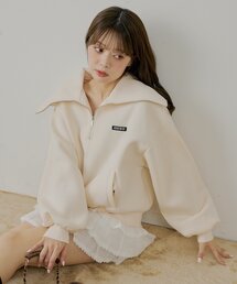 マーク&ロナ　ハーフジップトップス　白　size46 マーク&ロナ ハーフジップトップス 白 size46 マーク&ロナハーフ