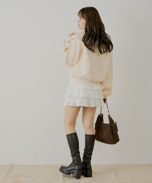 セール】ハーフジップルーズスウェット（Tシャツ/カットソー）｜Chico