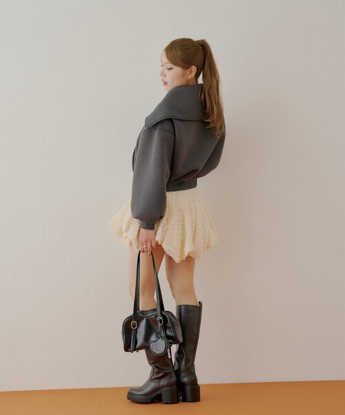 セール】ハーフジップルーズスウェット（Tシャツ/カットソー）｜Chico