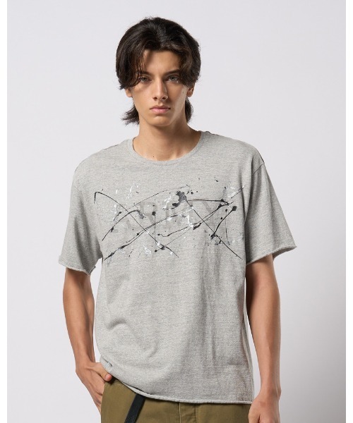 wjk（ダヴルジェイケイ）の「splash ARMY S/S（Tシャツ/カットソー・メンズ・ホワイト/グレー/ブルー・SMALL/MEDIUM/LARGE/X-LARGE）」の4枚目の写真