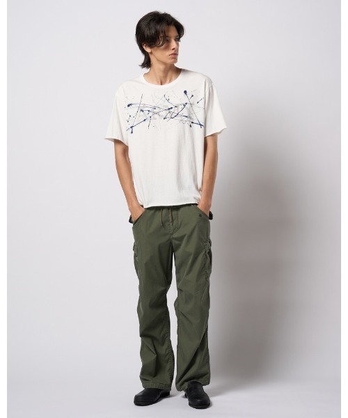 wjk（ダヴルジェイケイ）の「splash ARMY S/S（Tシャツ/カットソー・メンズ・ホワイト/グレー/ブルー・SMALL/MEDIUM/LARGE/X-LARGE）」の18枚目の写真