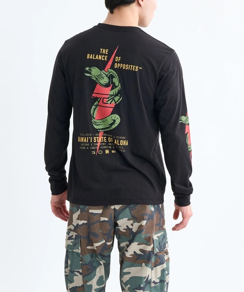 RVCA(ルーカ)の「RVCA SPORT メンズ SHOCK SQUAD LS ロンT 【2025年秋冬モデル】/ルーカバックプリント長袖ロンT(Tシャツ/カットソー・メンズ・ホワイト/ブラック・SMALL/LARGE/X-LARGE/MEDIUM)」の2枚目の写真