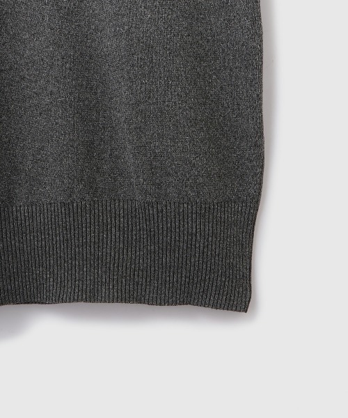 VICKY（ビッキー）の「シャツポロカラーニットワンピース≪手洗い可能≫（ワンピース・レディース・ブラック/ダークグレー・M）」の6枚目の写真