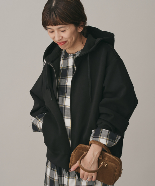 IENA（イエナ）の「ベアWニットコンパクトジップアップフーディー