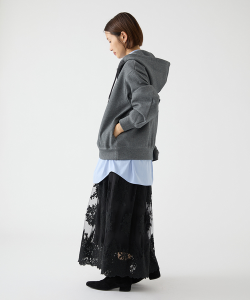 IENA（イエナ）の「ベアWニットコンパクトジップアップフーディー 