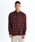 Quiksilver�i�N�C�b�N�V���o�[�j�́uQS GARMENT DYE SHIRT /�N�C�b�N�V���o�[�`�F�b�N�������V���c�i�V���c/�u���E�X�j�v�b���b�h