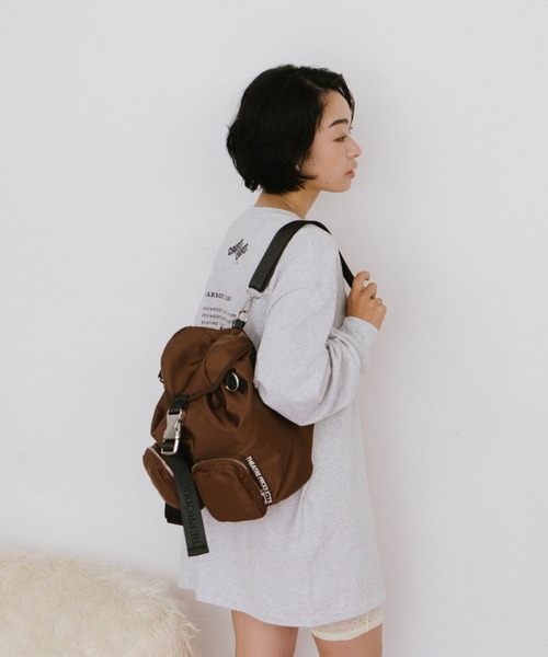 THEATRE PRODUCTS（シアタープロダクツ）の「ナイロンツイル2WAYバックパック（バックパック/リュック・レディース・ブラウン/ブラック・FREE）」の5枚目の写真