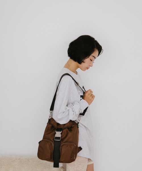 THEATRE PRODUCTS（シアタープロダクツ）の「ナイロンツイル2WAYバックパック（バックパック/リュック・レディース・ブラウン/ブラック・FREE）」の11枚目の写真
