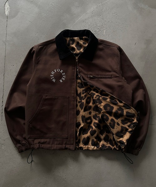 WISH FOR EVER（ウィッシュフォーエバー）の「REVERSIBLE DRAW CODE DAC JACKET / リバーシブルドローコードダックジャケット（ブルゾン・メンズ・キャメル/ブラウン/ライトブルー/ブラック・MEDIUM/LARGE/SMALL）」の2枚目の写真