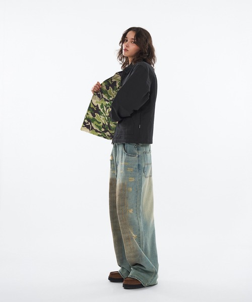 WISH FOR EVER（ウィッシュフォーエバー）の「REVERSIBLE DRAW CODE DAC JACKET / リバーシブルドローコードダックジャケット（ブルゾン・メンズ・キャメル/ブラウン/ライトブルー/ブラック・MEDIUM/LARGE/SMALL）」の15枚目の写真