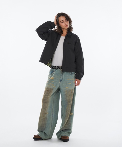 WISH FOR EVER（ウィッシュフォーエバー）の「REVERSIBLE DRAW CODE DAC JACKET / リバーシブルドローコードダックジャケット（ブルゾン・メンズ・キャメル/ブラウン/ライトブルー/ブラック・MEDIUM/LARGE/SMALL）」の16枚目の写真