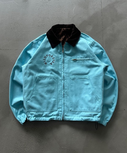 WISH FOR EVER（ウィッシュフォーエバー）の「REVERSIBLE DRAW CODE DAC JACKET / リバーシブルドローコードダックジャケット（ブルゾン・メンズ・キャメル/ブラウン/ライトブルー/ブラック・MEDIUM/LARGE/SMALL）」の10枚目の写真