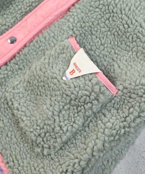 MARKEY'S（マーキーズ）の「ボア×キルトリバーシブルブルゾン（ブルゾン・キッズ・ブラック/ピンク/グリーン・100/140/130/90/120/110/150）」の6枚目の写真