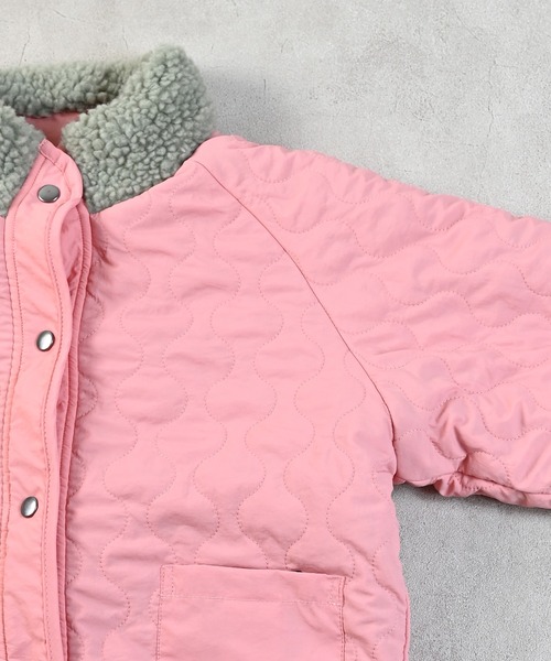 MARKEY'S（マーキーズ）の「ボア×キルトリバーシブルブルゾン（ブルゾン・キッズ・ブラック/ピンク/グリーン・100/140/130/90/120/110/150）」の11枚目の写真