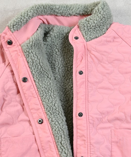 MARKEY'S（マーキーズ）の「ボア×キルトリバーシブルブルゾン（ブルゾン・キッズ・ブラック/ピンク/グリーン・100/140/130/90/120/110/150）」の12枚目の写真