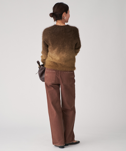 enrica(エンリカ)の「ENRICA エンリカ Vネックプルオーバー Gradation KNIT241(ニット/セーター・レディース・キャメル・FREE)」の7枚目の写真
