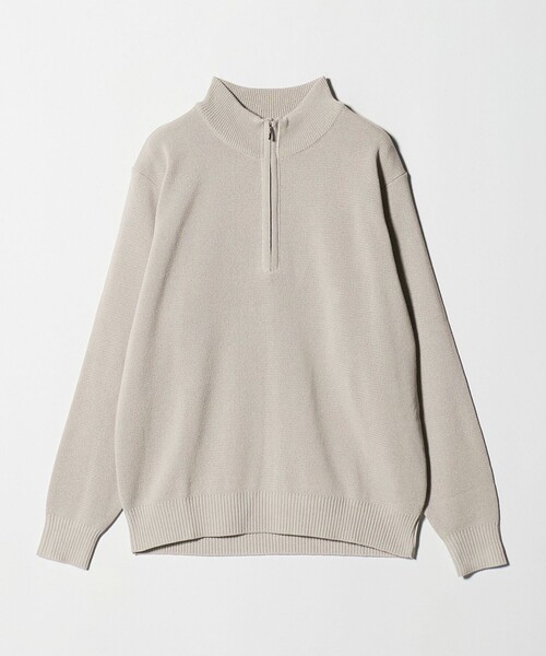 gim（ジム）の「＜gim＞25F H/MLN ハーフジップ プルオーバー ニット -ウォッシャブル-（ニット/セーター・メンズ・ブラック/ライトグレー・M/L）」の12枚目の写真