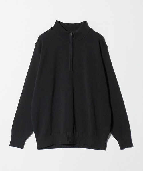 gim（ジム）の「＜gim＞25F H/MLN ハーフジップ プルオーバー ニット -ウォッシャブル-（ニット/セーター・メンズ・ブラック/ライトグレー・M/L）」の18枚目の写真
