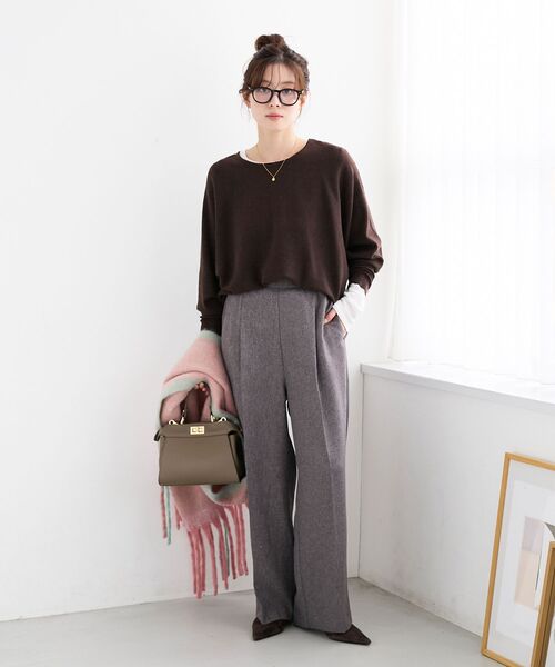 セール】ジュエリーボタンスリーブニット（ニット/セーター）｜le