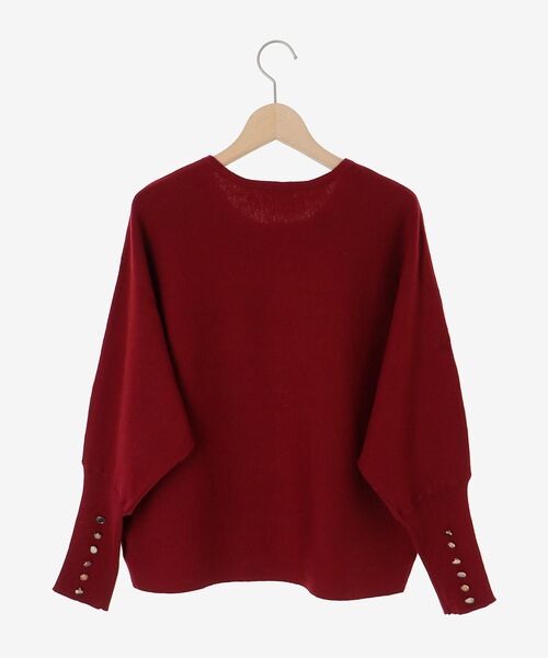 le.coeur blanc(ルクールブラン)の「《手洗い可能》ジュエリーボタンスリーブニット(ニット/セーター・レディース・アイボリー/グレー/レッド系その他/ダークブラウン/ライトグレー/ブラック/イエロー・38)」の14枚目の写真