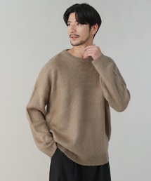 Buyer's Select / モヘアタッチ無地アクリルクルーネックニット