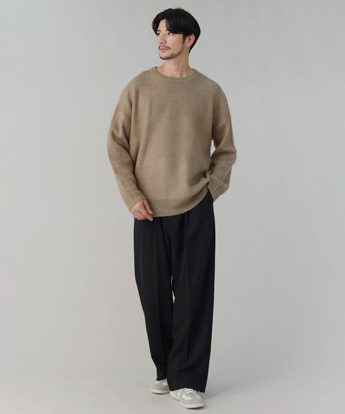 LIL VENDARS(リルヴェンダース)の「Buyer's Select / モヘアタッチ無地アクリルクルーネックニット(ニット/セーター・メンズ・ホワイト/ワイン/ブラック/ベージュ/チャコール・L/M)」の17枚目の写真