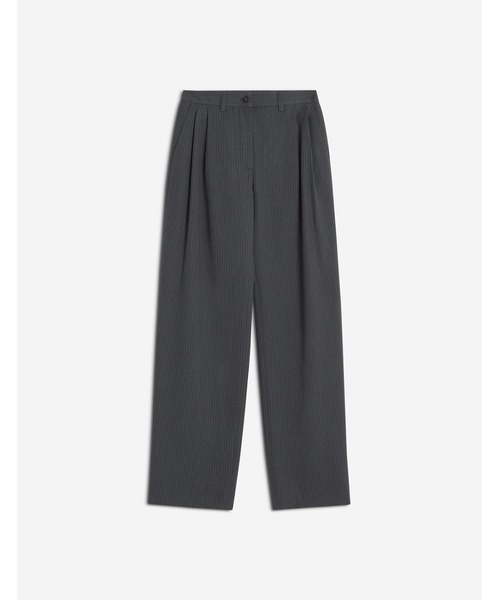 Maison Kitsune(メゾンキツネ)の「DOUBLE PLEATED PANTS(スラックス・レディース・ダークグレー・34/36/38/40/42/44)」の1枚目の写真