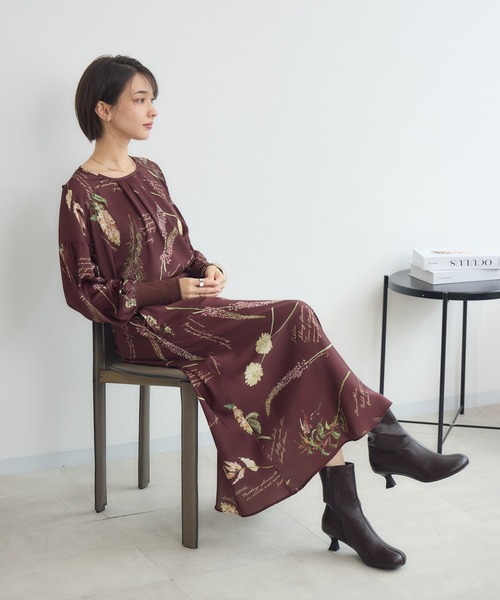 KATHARINE ROSS（キャサリンロス）の「【KATHARINE ROSS】秋の花プリントスカート（スカート・レディース・ベージュ/ブラウン・FREE）」の7枚目の写真